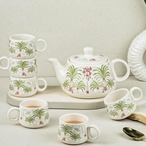 Somny Handcrafted Ceramic Alive Morning Tea Set - Image 3