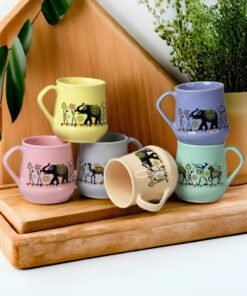 Somny Ceramic Flask Chai Cup Set of 6 Cups - SM2002