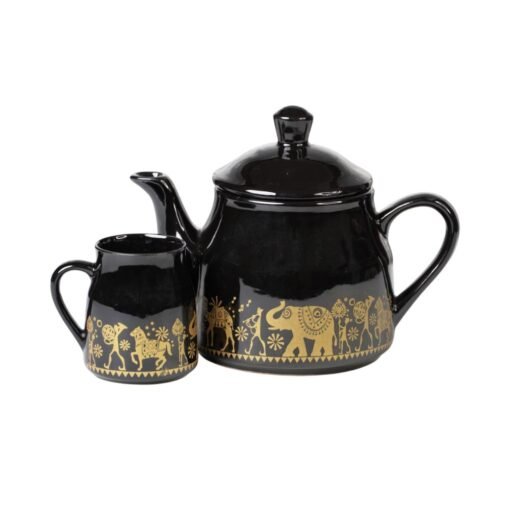 Somny Ceramic Tea Set of 6 With Kettle - Image 3