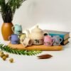 Somny Ceramic Tea Set of 6 With Kettle - SM2004