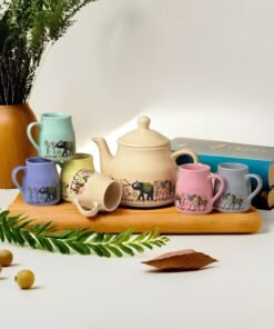 Somny Ceramic Tea Set of 6 With Kettle - SM2004