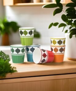 Somny Handcrafted Multicolor 6 Tea Glass - SM2006