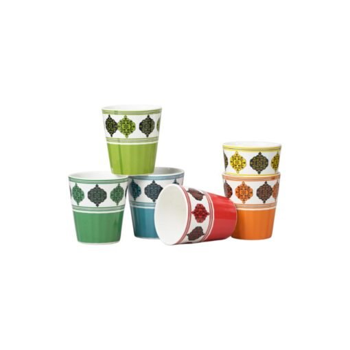 Somny Handcrafted Multicolor Tea Glass Set of 6 - Image 3