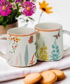 Alternative view of Somny Leaf Print Ceramic Mug Set of 6