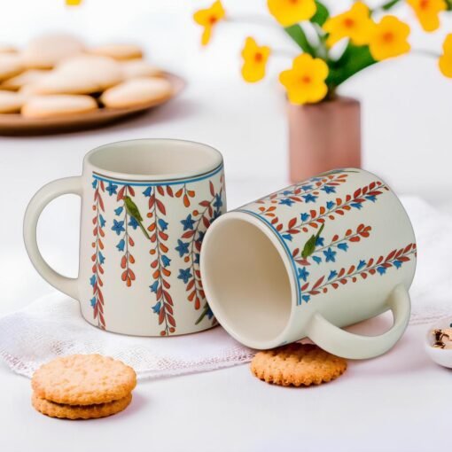 Somny Multicolor Leaf Mugs set of 6 - Image 2