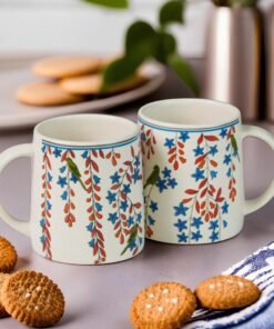 Somny Multicolor Leaf Mugs set of 6 - SM2012