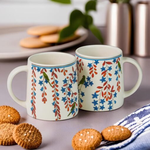 Somny Multicolor Leaf Mugs set of 6 - SM2012