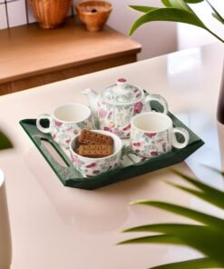 Alternative view of Somny Sukoon Morning Leaf Ceramic Tea Set