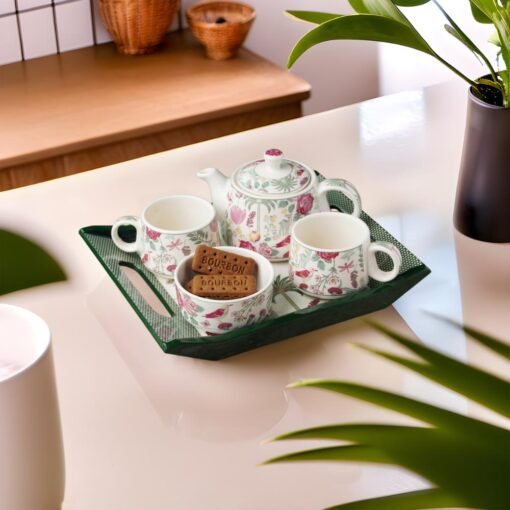 Somny Sukoon Morning Leaf Ceramic Tea Set - Image 2