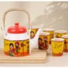 Somny Jitthe Tea Utthe Me Punjabi Ceramic Tea Set-TMS102