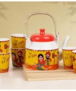 Alternative view of Somny Jitthe Tea Utthe Me Punjabi Ceramic Tea Set