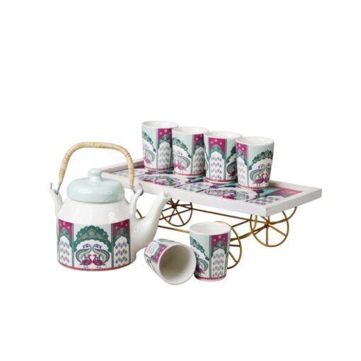 Somny PEACOCK Thela Ceramic Cups With Kettle - Image 5
